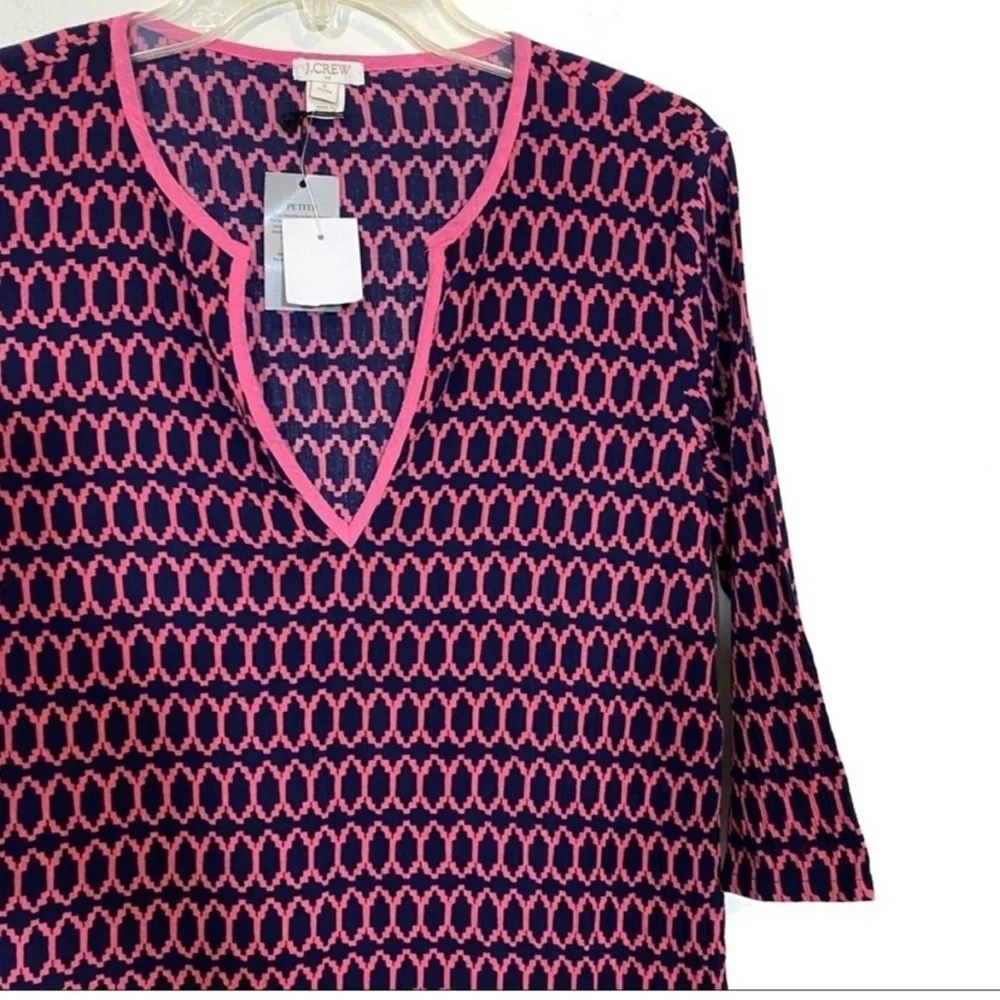 NWT J. CREW Tile Print Swim Coverup / Tunic Dress